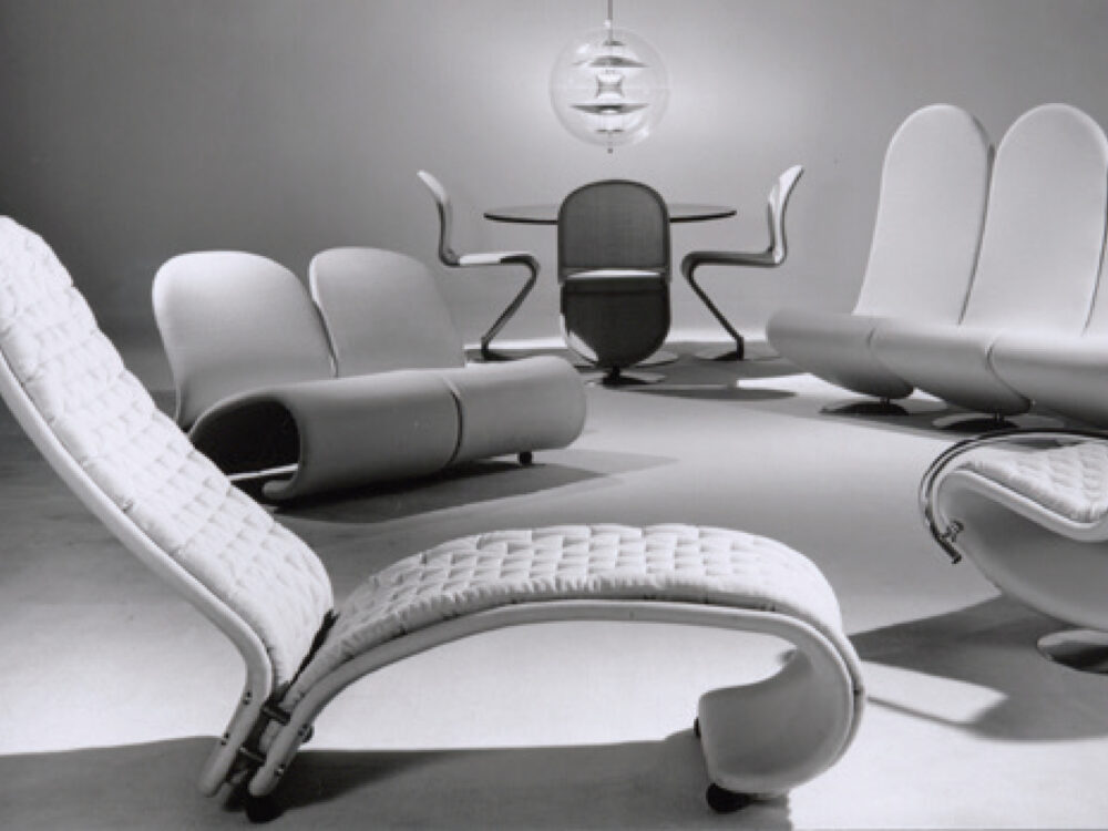 Werbefoto System 1-2-3 Möbel von Verner Panton, 1970er Jahre